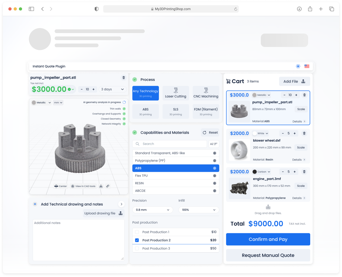 Instant Quote Plugin Interface
